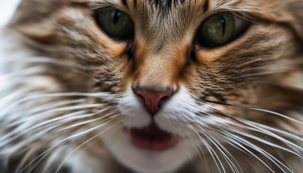 cat seeking attention through hair licking