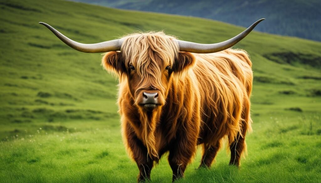 long hair of highland cow